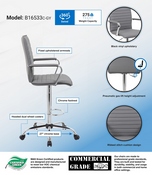 Boss Vinyl Ribbed Drafting Stool - Gray, B16533C-GY
